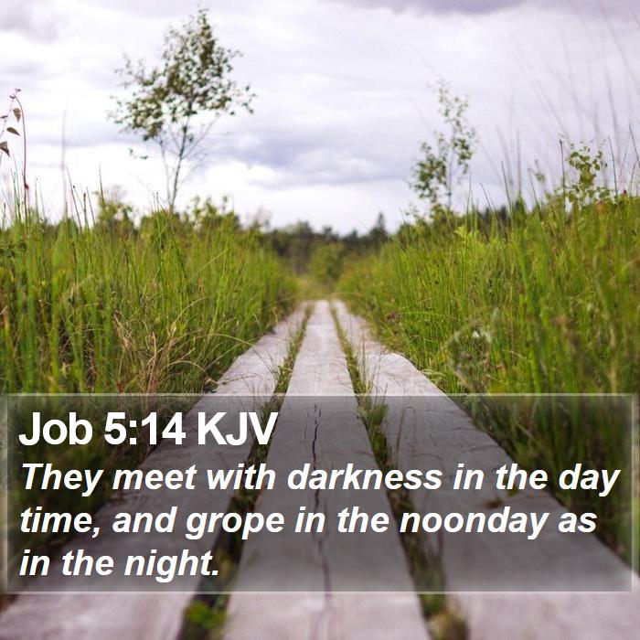 Job 5:14 KJV Bible Study