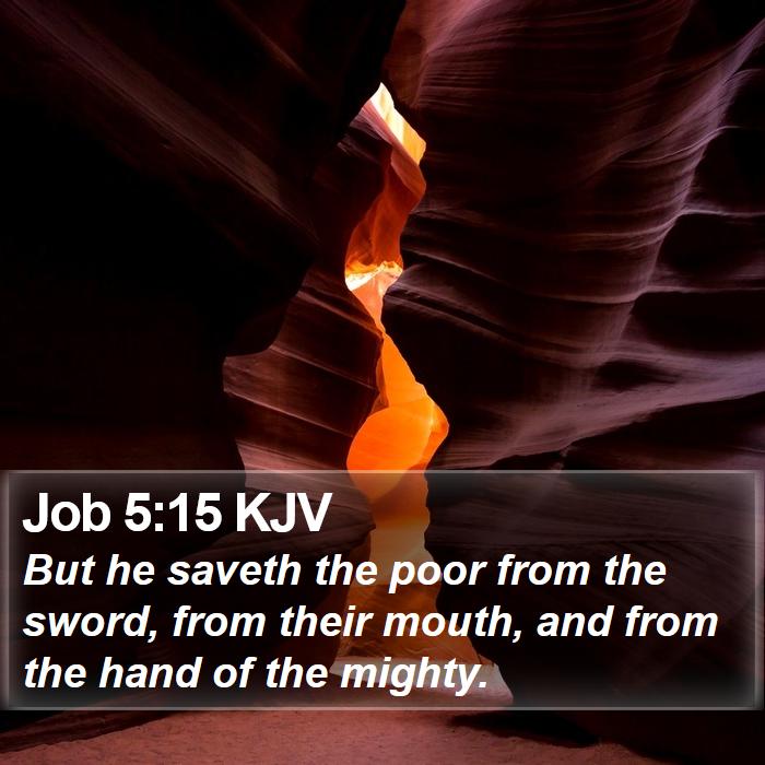 Job 5:15 KJV Bible Study