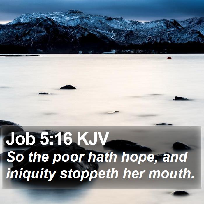 Job 5:16 KJV Bible Study