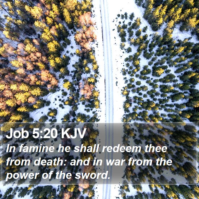 Job 5:20 KJV Bible Study