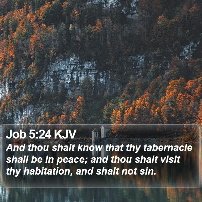 Job 5:24 KJV Bible Study