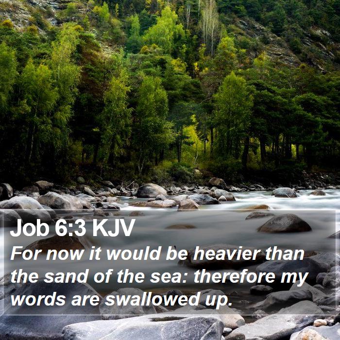 Job 6:3 KJV Bible Study