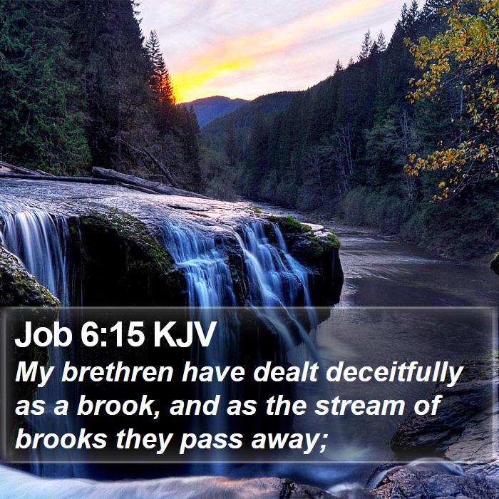 Job 6:15 KJV Bible Study