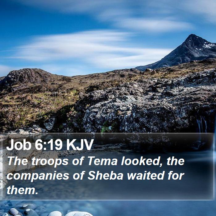 Job 6:19 KJV Bible Study