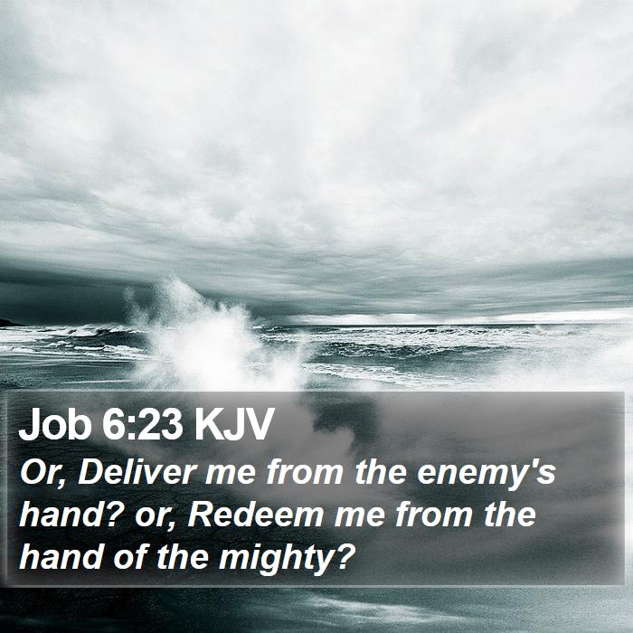 Job 6:23 KJV Bible Study