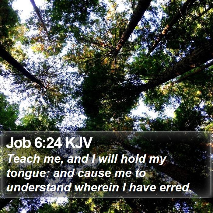 Job 6:24 KJV Bible Study