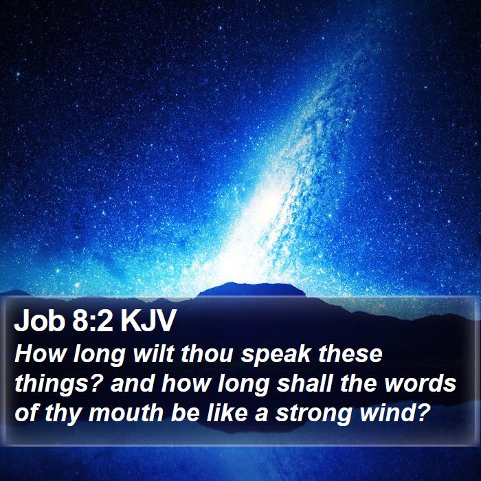 Job 8:2 KJV Bible Study