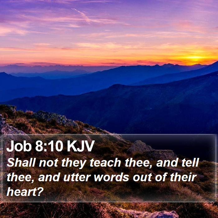 Job 8:10 KJV Bible Study