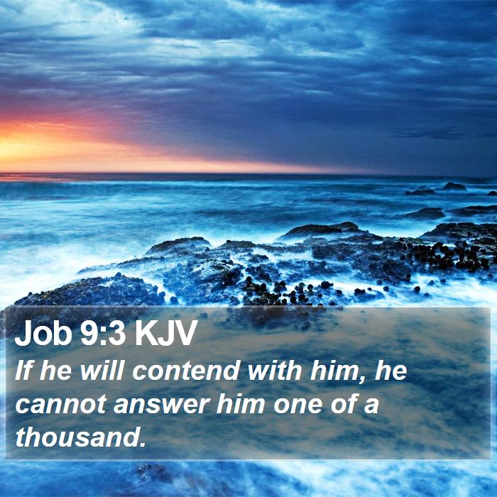 Job 9:3 KJV Bible Study