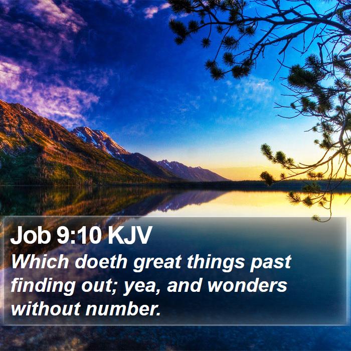 Job 9:10 KJV Bible Study