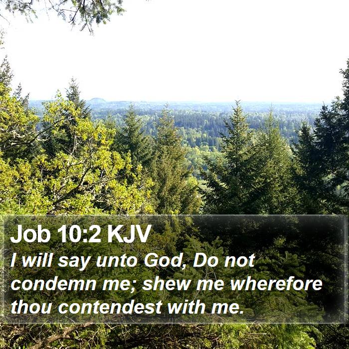 Job 10:2 KJV Bible Study