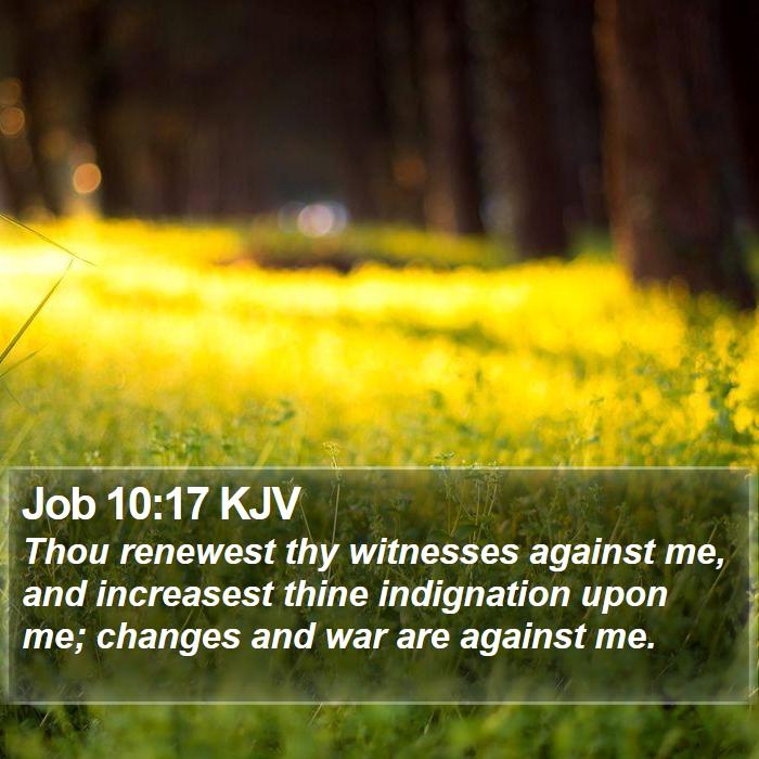 Job 10:17 KJV Bible Study