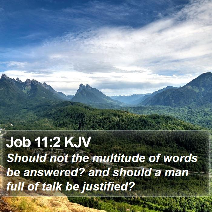 Job 11:2 KJV Bible Study