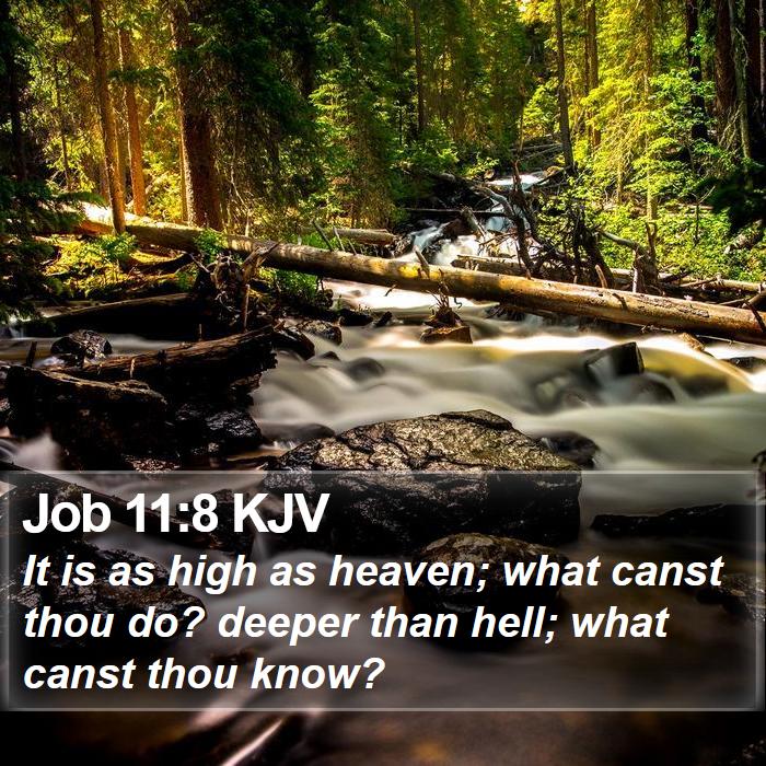 Job 11:8 KJV Bible Study