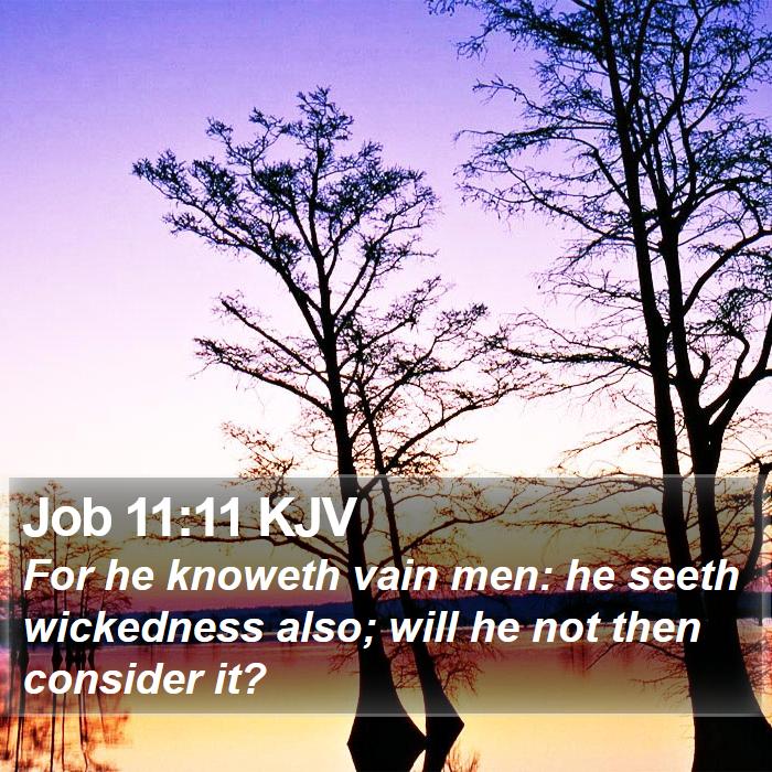 Job 11:11 KJV Bible Study