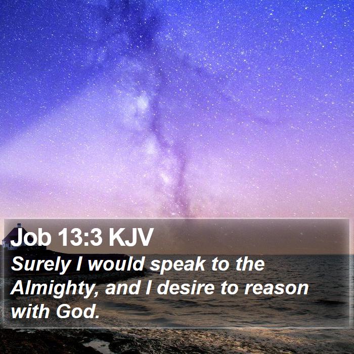 Job 13:3 KJV Bible Study