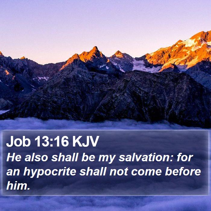 Job 13:16 KJV Bible Study