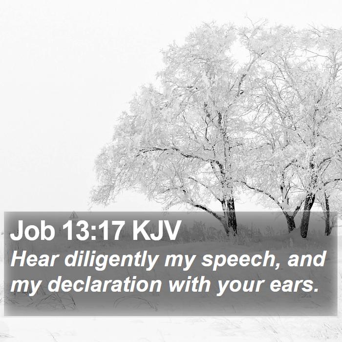 Job 13:17 KJV Bible Study