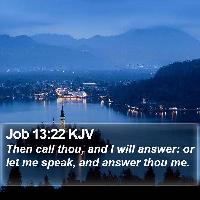 Job 13:22 KJV Bible Study