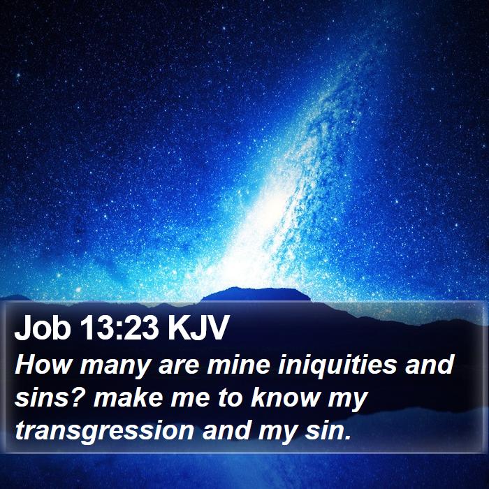 Job 13:23 KJV Bible Study