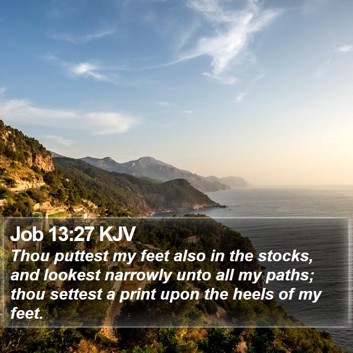 Job 13:27 KJV Bible Study