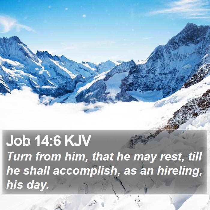 Job 14:6 KJV Bible Study