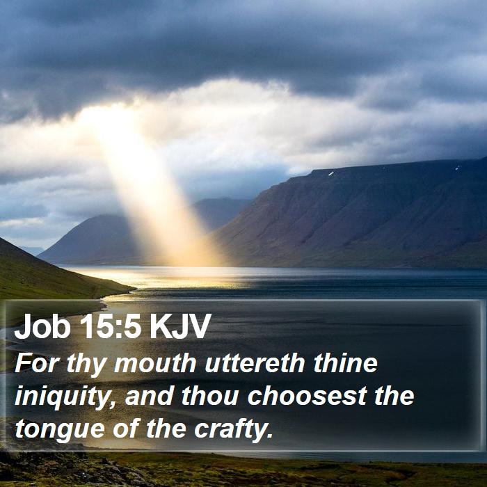 Job 15:5 KJV Bible Study