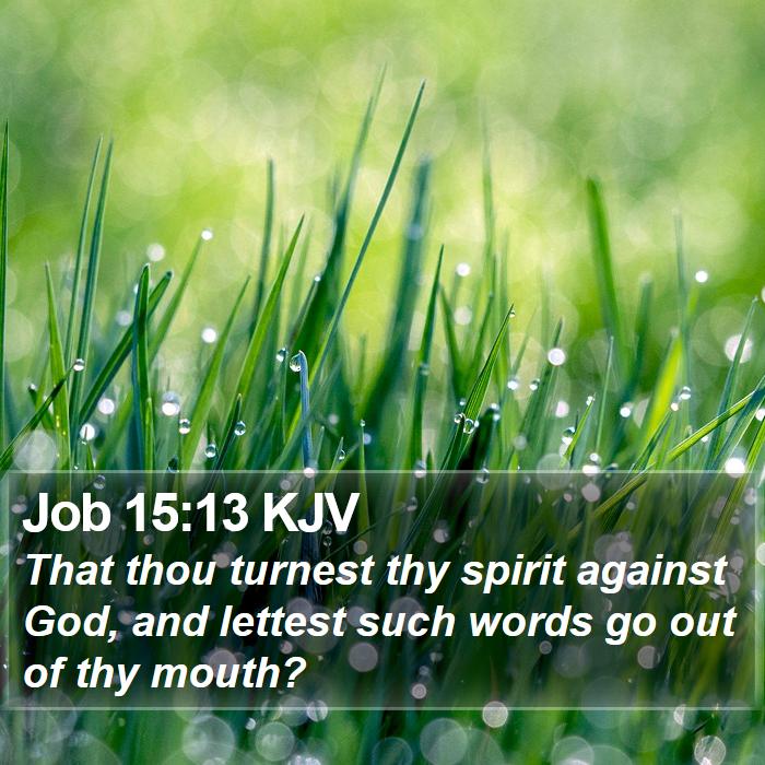 Job 15:13 KJV Bible Study