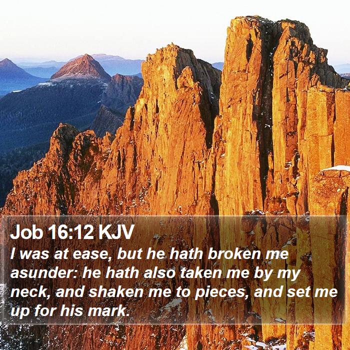 Job 16:12 KJV Bible Study