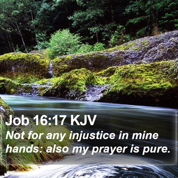 Job 16:17 KJV Bible Study