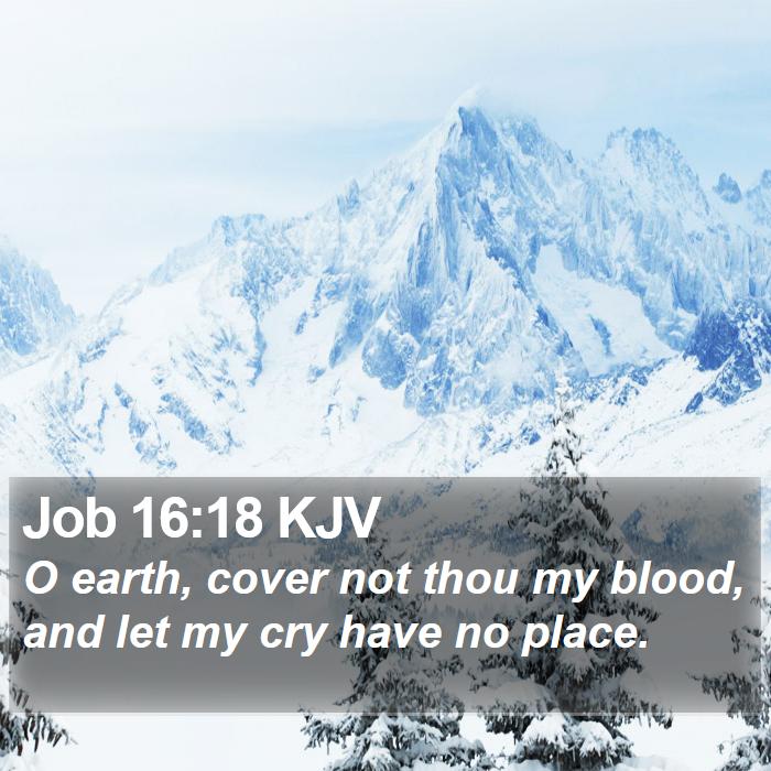 Job 16:18 KJV Bible Study