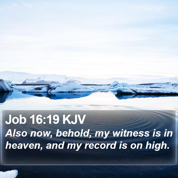 Job 16:19 KJV Bible Study