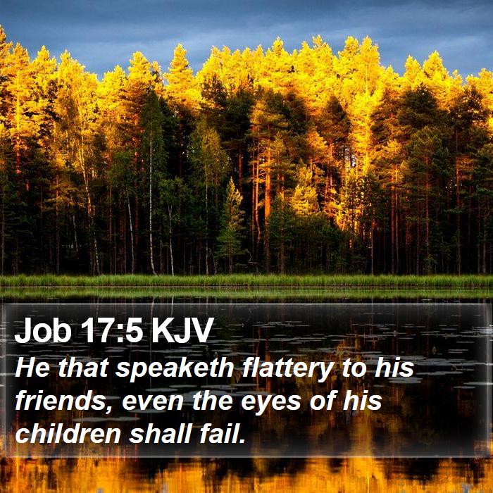 Job 17:5 KJV Bible Study