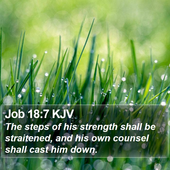 Job 18:7 KJV Bible Study