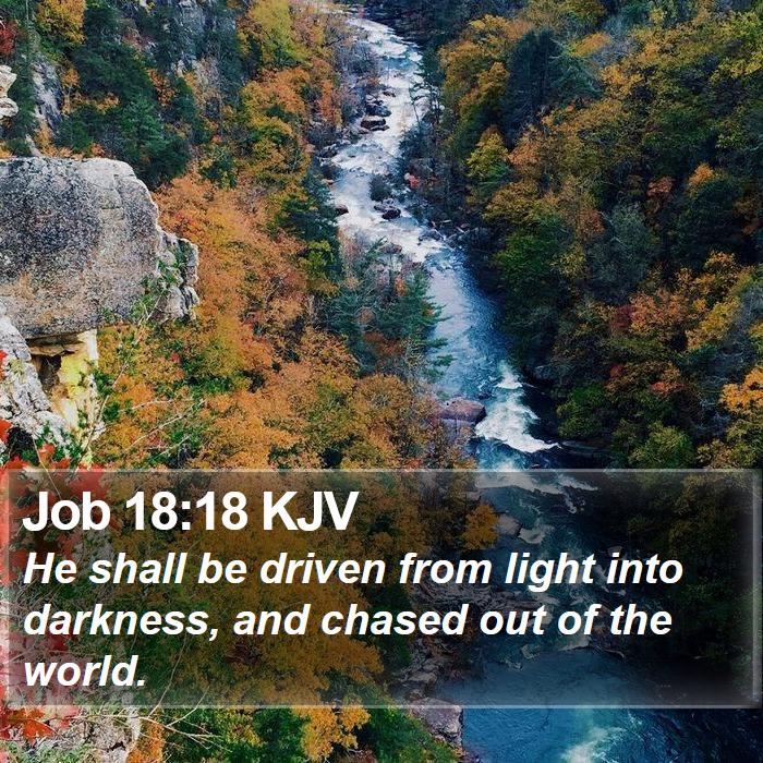 Job 18:18 KJV Bible Study