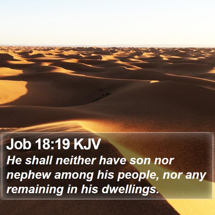 Job 18:19 KJV Bible Study