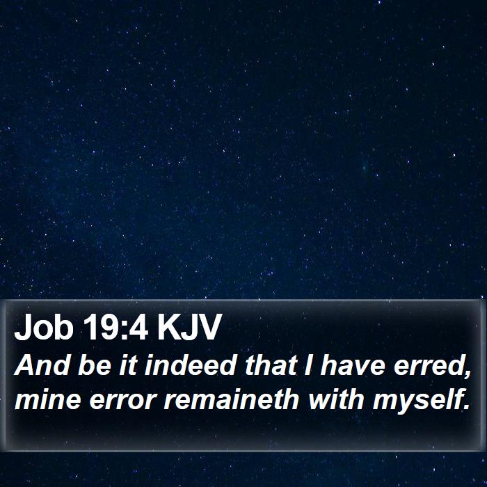 Job 19:4 KJV Bible Study