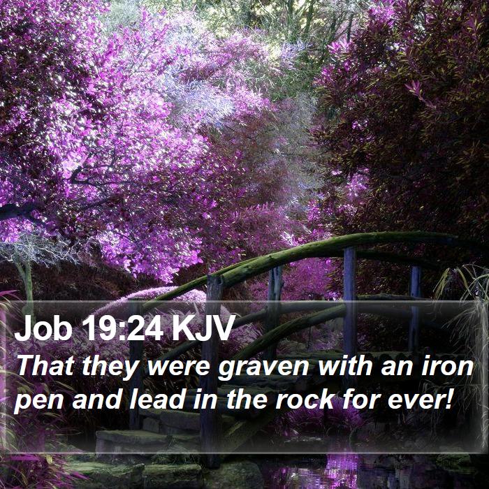 Job 19:24 KJV Bible Study