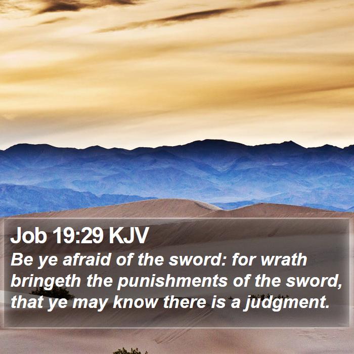 Job 19:29 KJV Bible Study