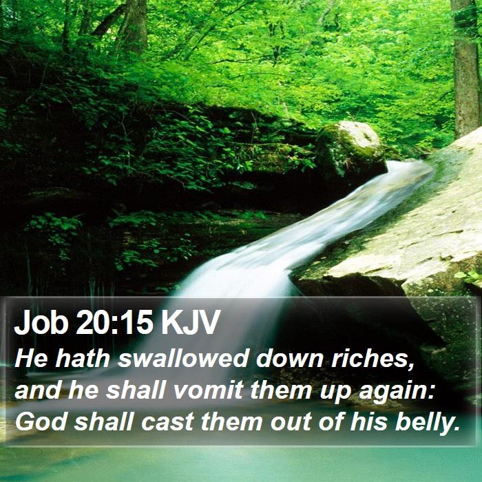 Job 20:15 KJV Bible Study