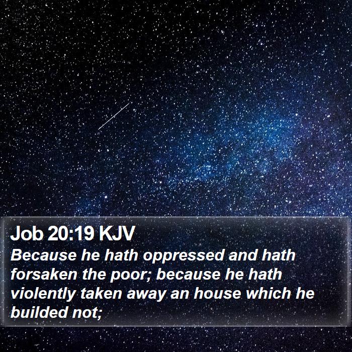 Job 20:19 KJV Bible Study