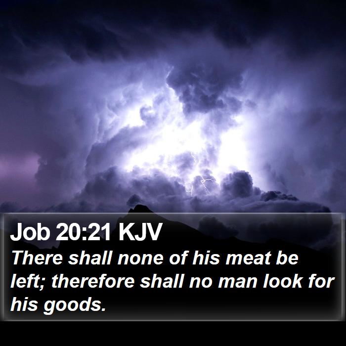 Job 20:21 KJV Bible Study