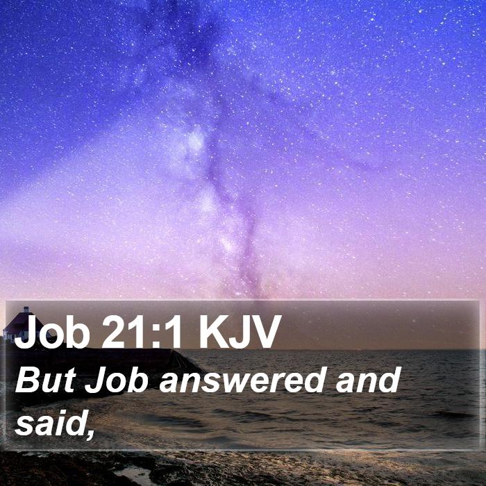 Job 21:1 KJV Bible Study