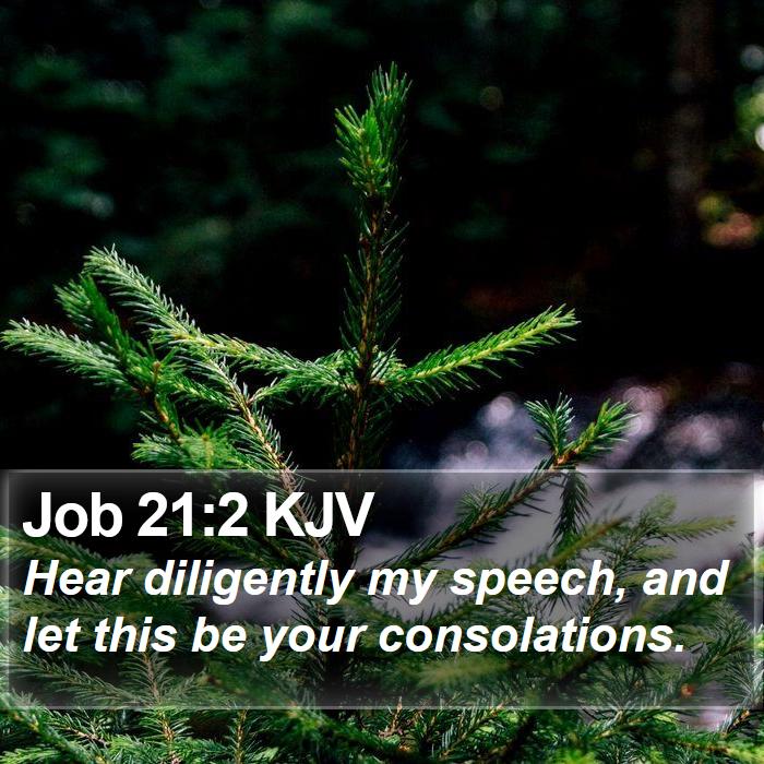 Job 21:2 KJV Bible Study