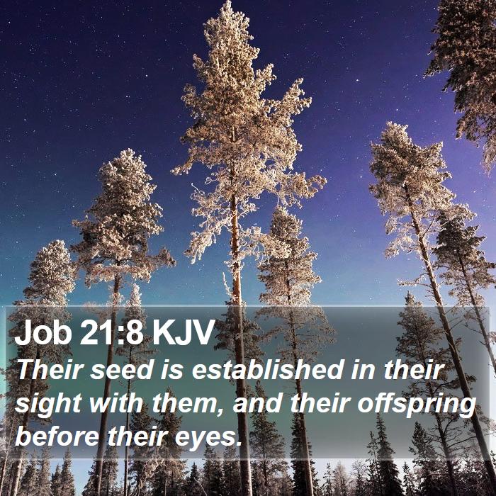 Job 21:8 KJV Bible Study