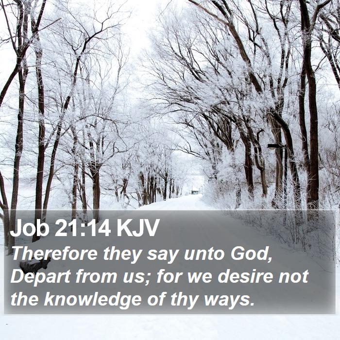 Job 21:14 KJV Bible Study