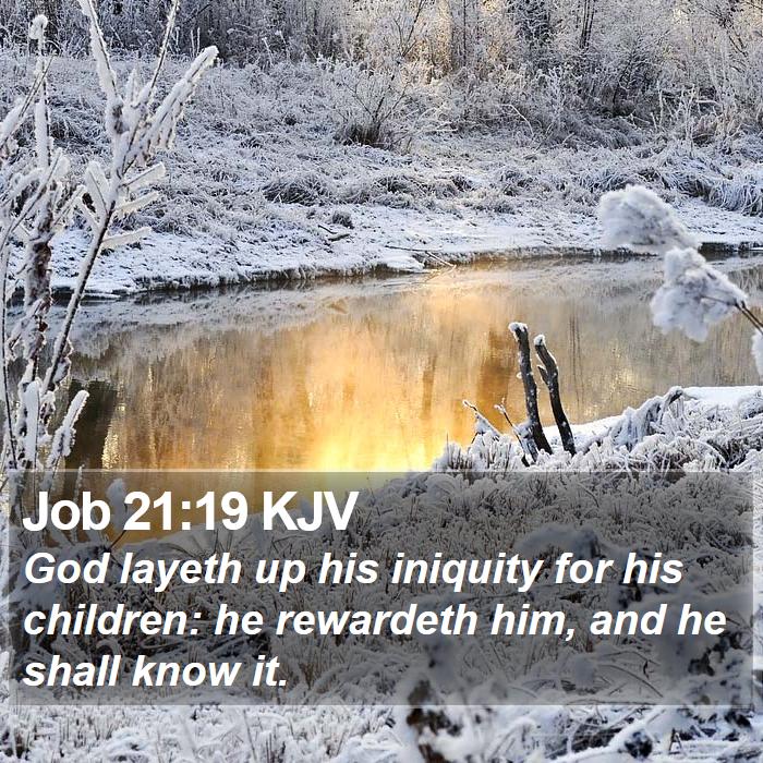 Job 21:19 KJV Bible Study