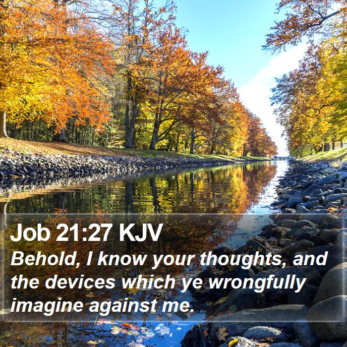 Job 21:27 KJV Bible Study