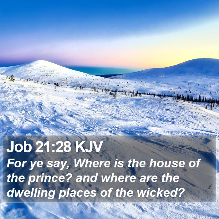 Job 21:28 KJV Bible Study