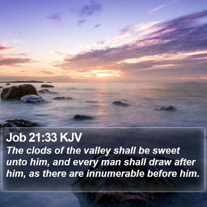 Job 21:33 KJV Bible Study